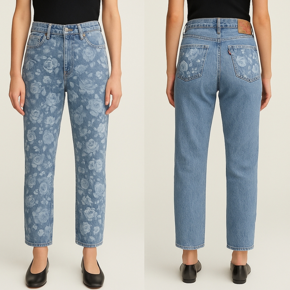 Levi's Blue Floral Jeans